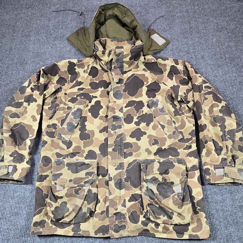 Vintage Columbia Coat Mens 2XL Duck Camo Hunting Gore-Tex Thinsulate Parka USA